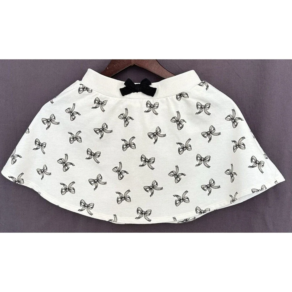 Rachel Zoe Girls Bow Sweatshirt Skort Set Size M 7 8 NWOT Outfit Cream